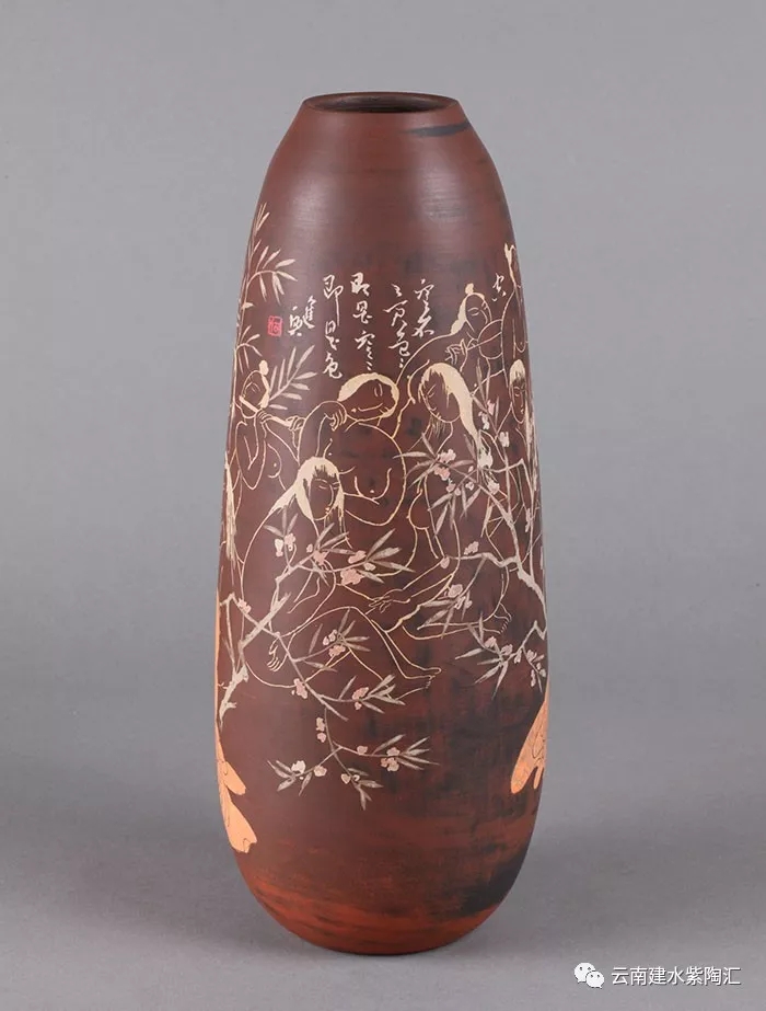建水紫陶精品欣赏花瓶 建水紫陶精品欣赏花瓶