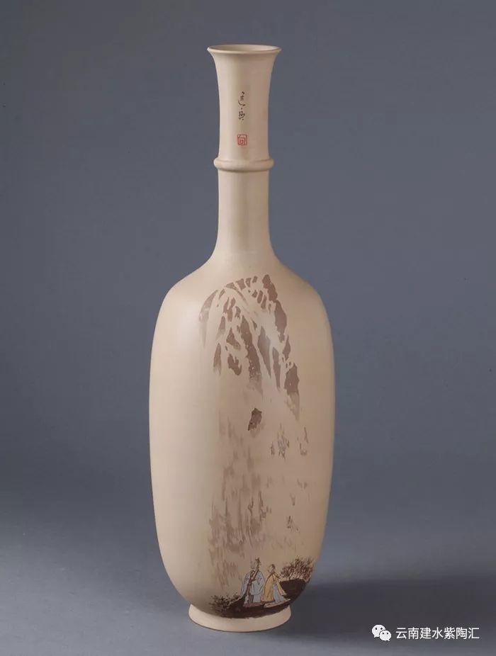 建水紫陶大师名家向进兴作品欣赏花瓶 建水紫陶大师名家向进兴作品欣赏花瓶