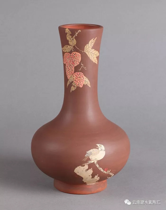 建水紫陶名家向进兴花瓶 建水紫陶名家向进兴花瓶