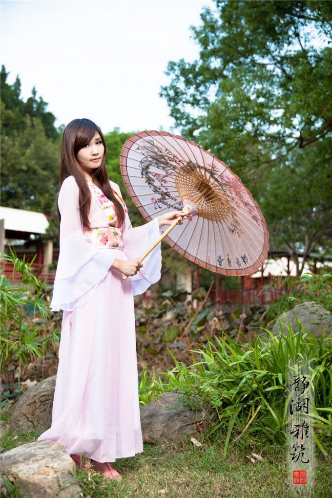 唯美古典人物素材-宅男女神张雅筑清新古装外拍4p