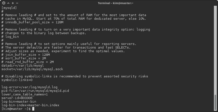 master-mysql-configure