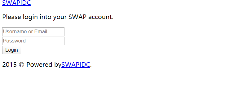 swapidc后台免云中心登陆模板