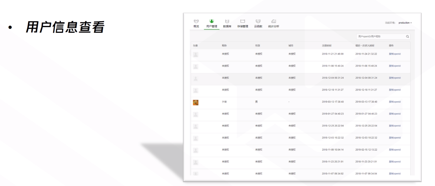 用户信息查看