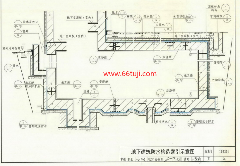 地下室防水图集下载 10j301 地下建筑防水构造