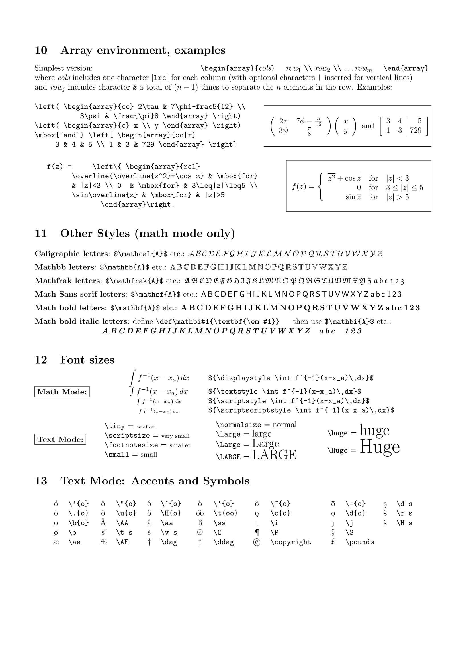 latex数学符号大全 孤单俱乐部