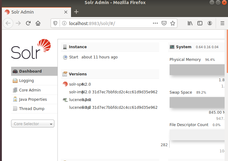 solr样例启动效果
