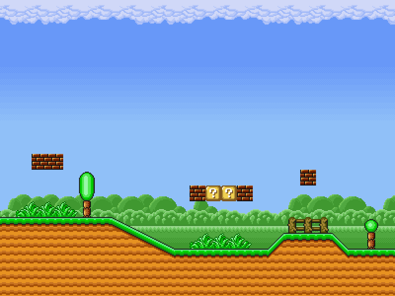 ArtStation - Super Mario Bros. 3 Redrawn - World 1 (Grass Land)