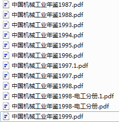 中国机械工业年鉴 1987-1988、1993-1999合集 PDF电子版