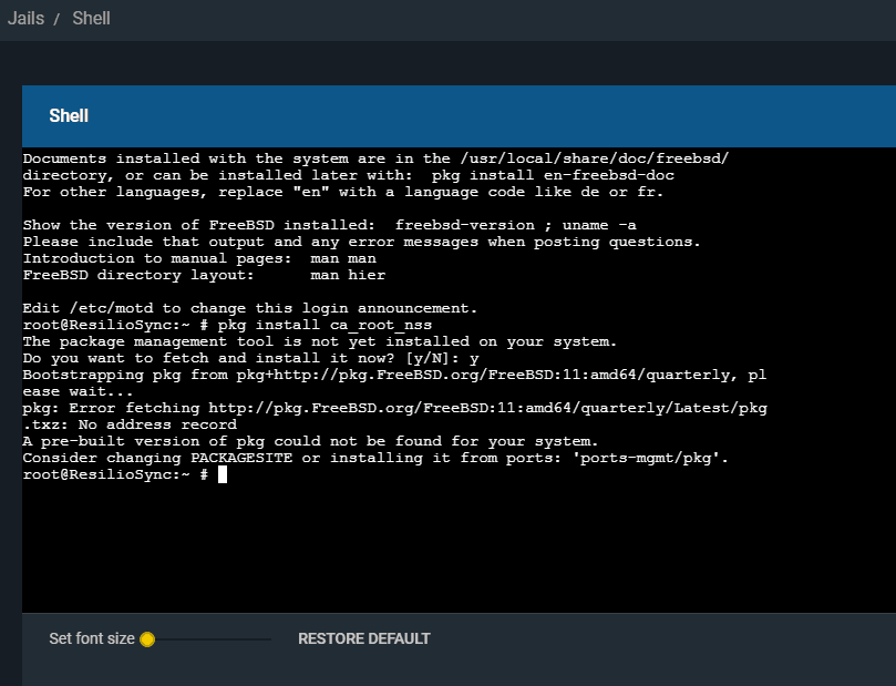 resilio sync failed to connect to