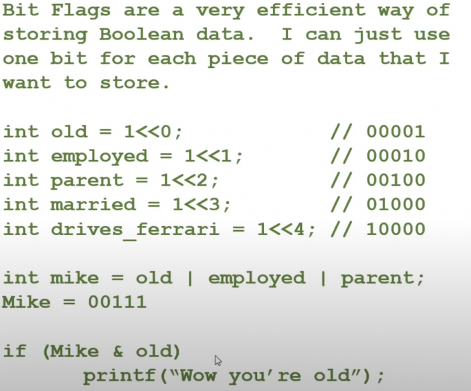 Bit Operators as Bit Flags