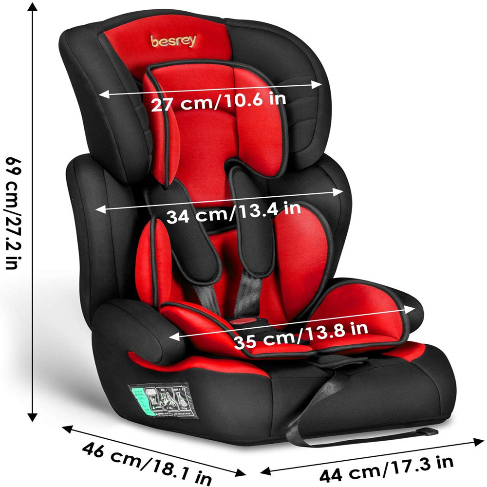 Besrey Siege Auto Groupe 1 2 3 Pour Enfant De 9 A 36kg Rehausseur De Voiture Rouge Achat Vente Siege Auto Besrey Siege Auto Groupe 1 Cdiscount