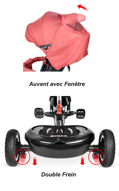 BESREY Tricycle BéBé Evolutif 7 en 1 Vélo Enfant Réversible avec Roues