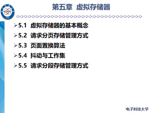 操作系统第五章-虚拟存储系统