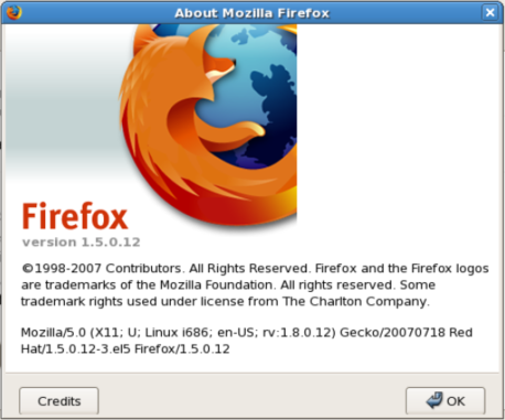 上古时期的 Firefox（on rhel5.1）