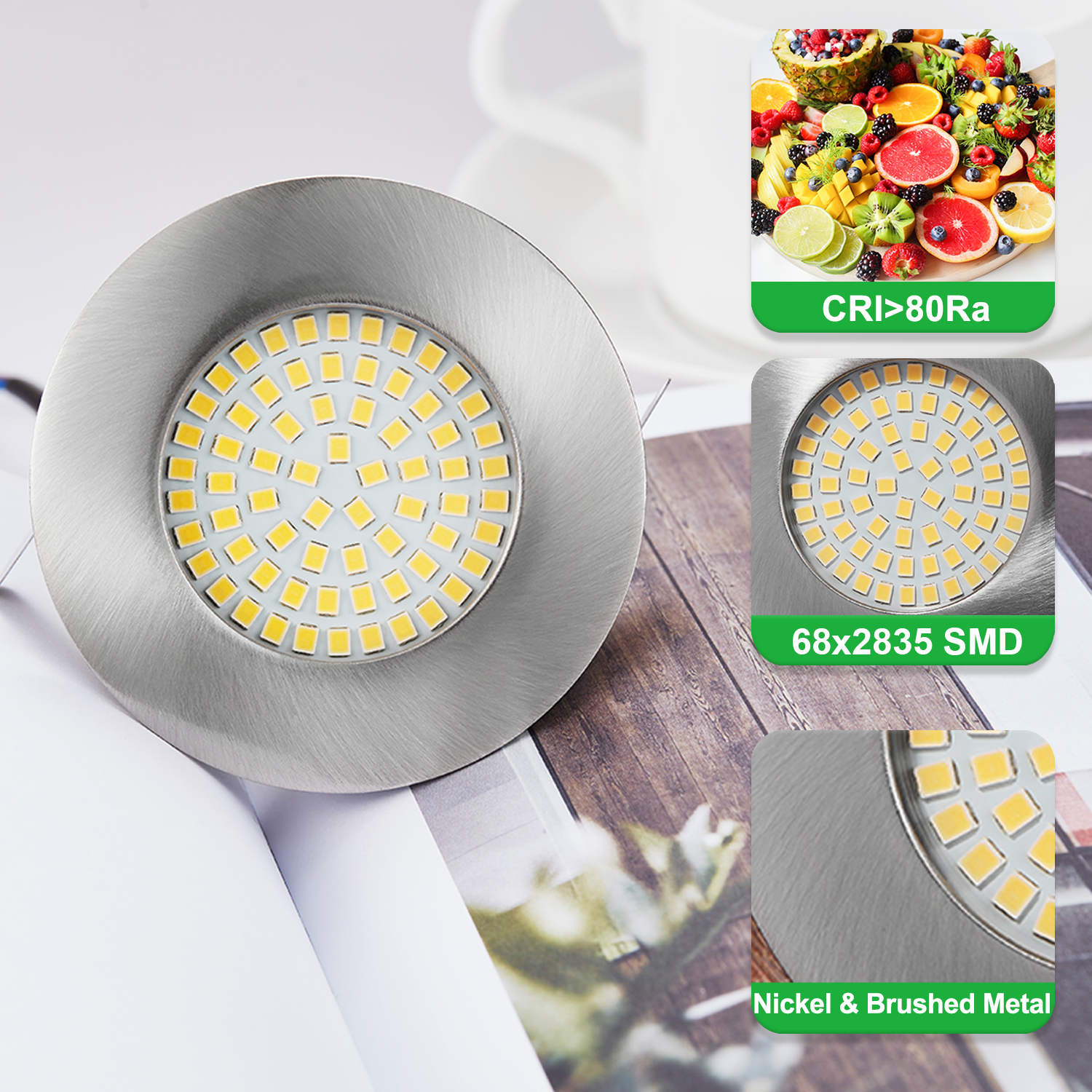 Gr4tec 6 X 5w Spot Led Encastrable Blanc Neutre 4500k 30 Mm Spot Led Extra Plat 400lm 230v 1524