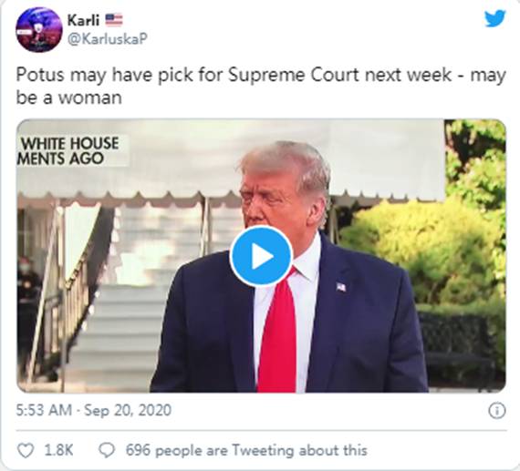 美国总统在最高法院空缺问题上行动迅速|Sierra(NZ)