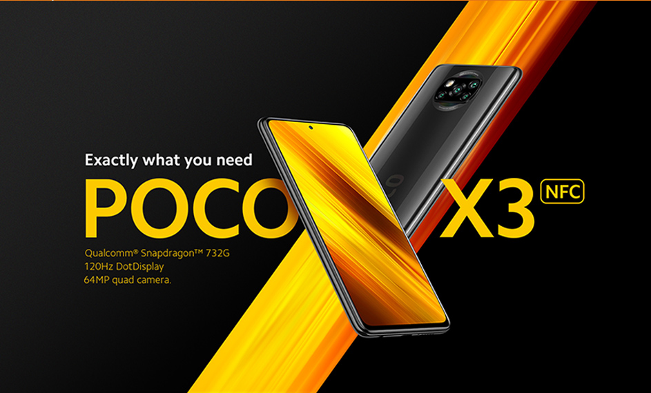 POCO X3 NFC Snapdragon 732G Version globale Smartphone 5160mAh 33W Charge 65MP en stock