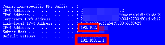 ipconfig
