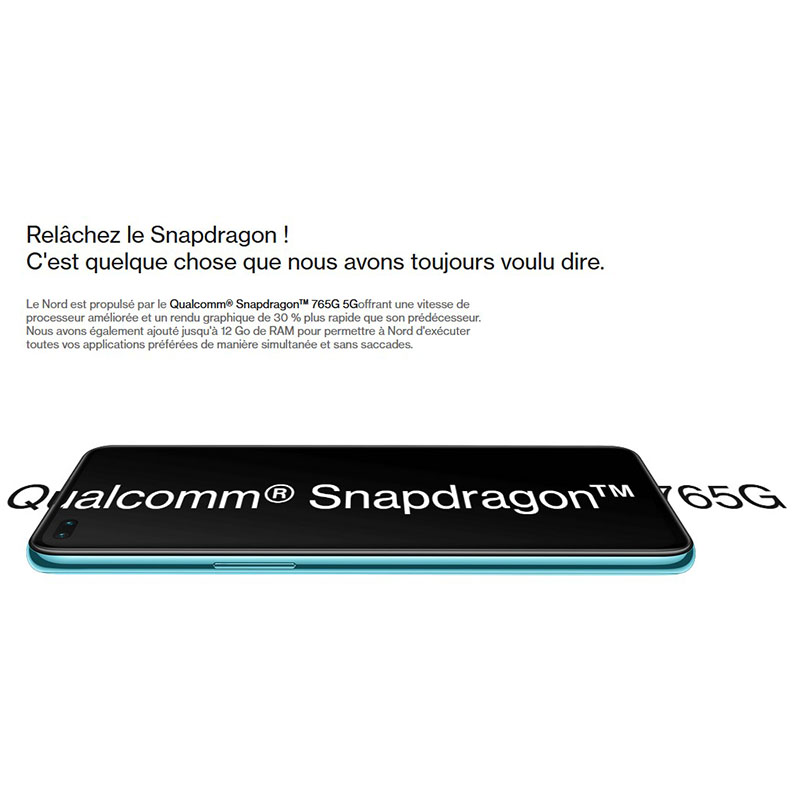 OnePlus Nord Bleu Marble 8Go 128Go 5G Version AC2003 