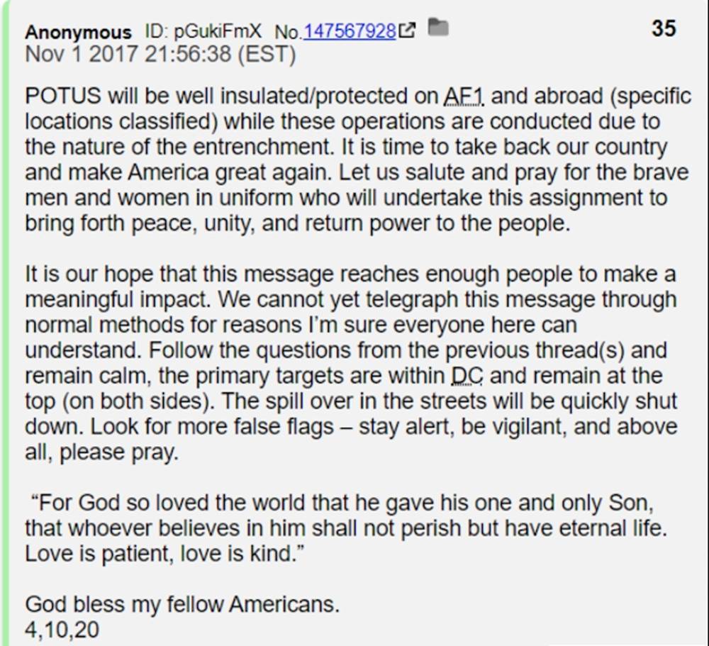 总统和第一夫人是安全的WWG1WGA(部分转录Kat)