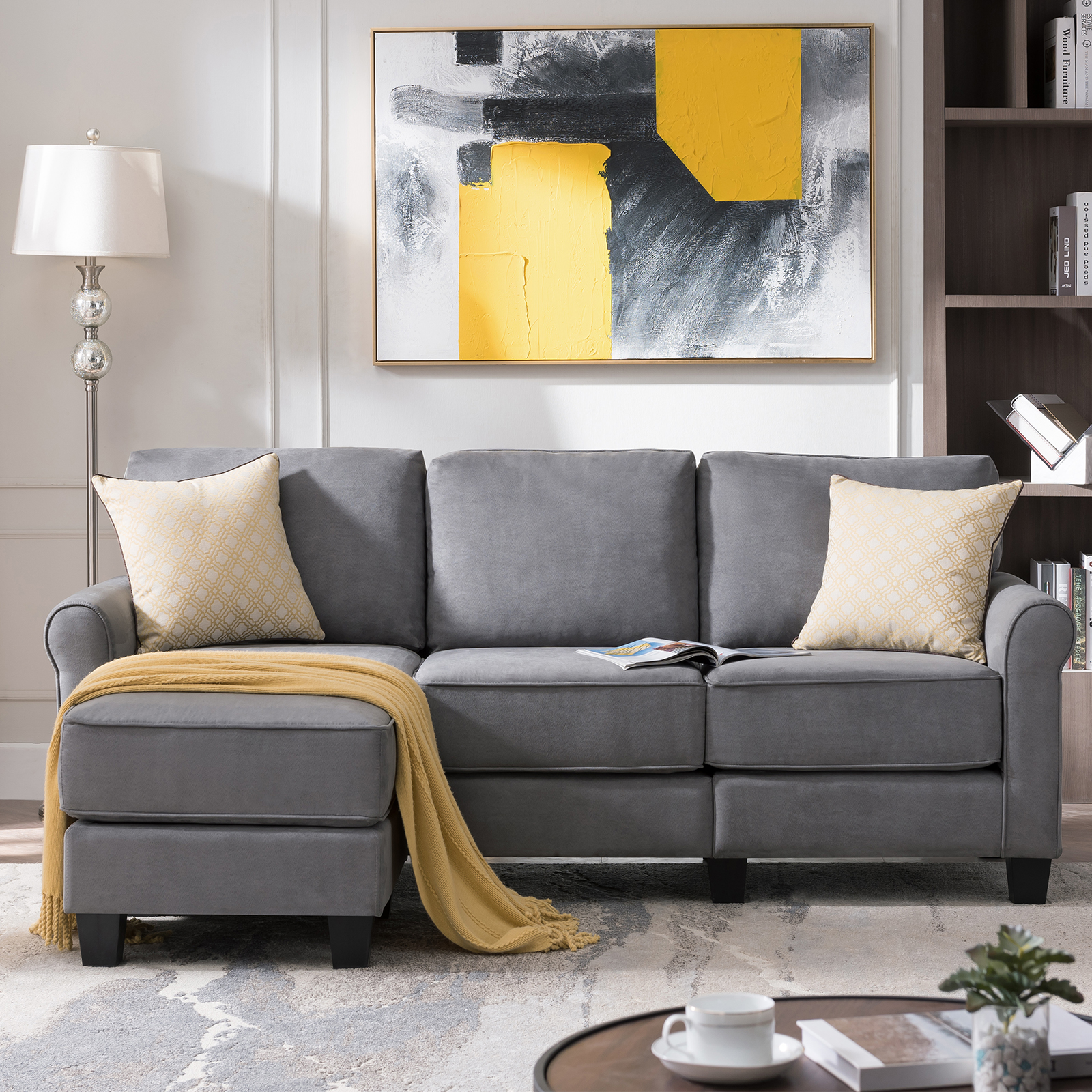 Simple L Shaped Sofa Colors for Large Space