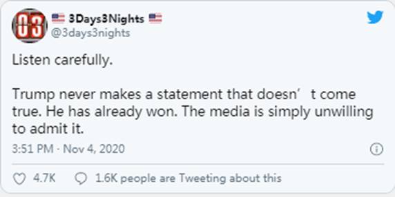 总统:我们赢得了选举|Sierra(NZ)