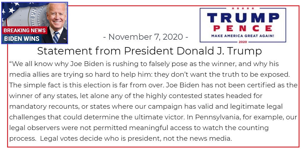 齐塔人之声通讯第737期|2020/11/15 选举舞弊,突击行动,重新计票待定,普京的健康