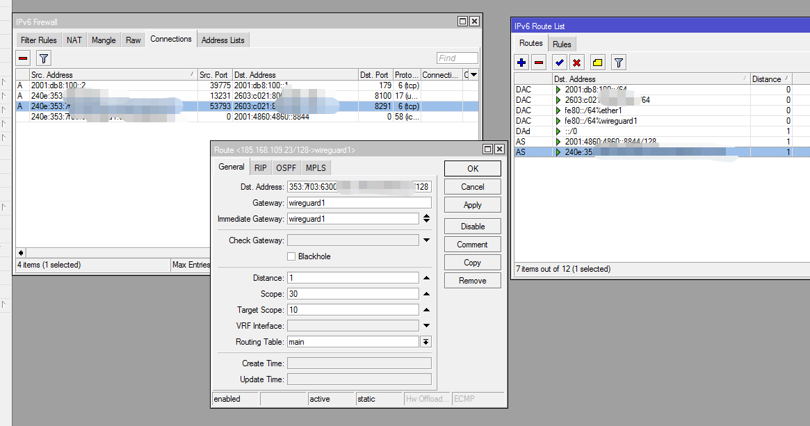 [疑问]  RouterOS v7 eBGP IPV6组网 互访问题