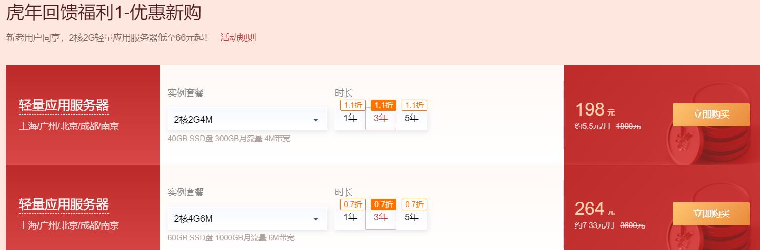 良心云现在其实降价了啊，那个什么虎年促销，都能买