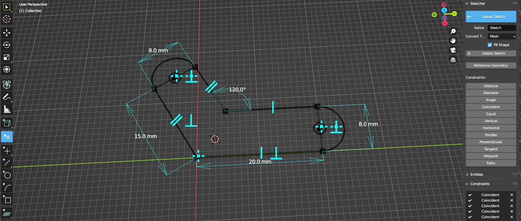 CAD 导入 blender 绘图插件 CAD Sketcher in Blender
