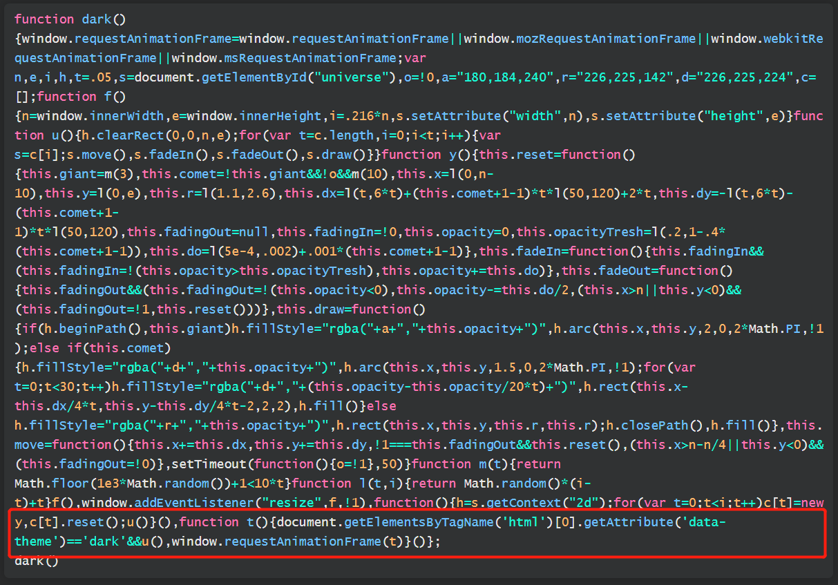 使暗色主题生效