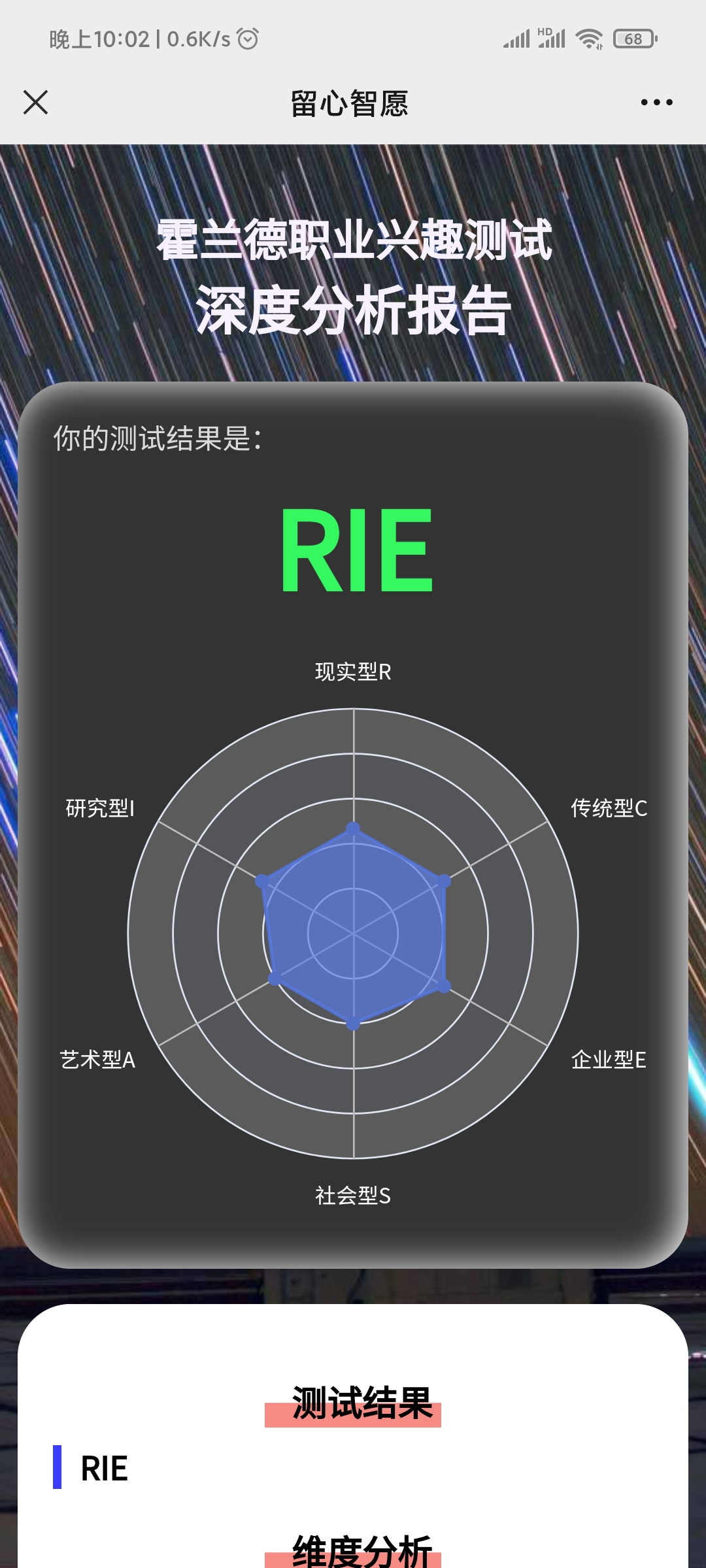 智愿-霍兰德性格测试