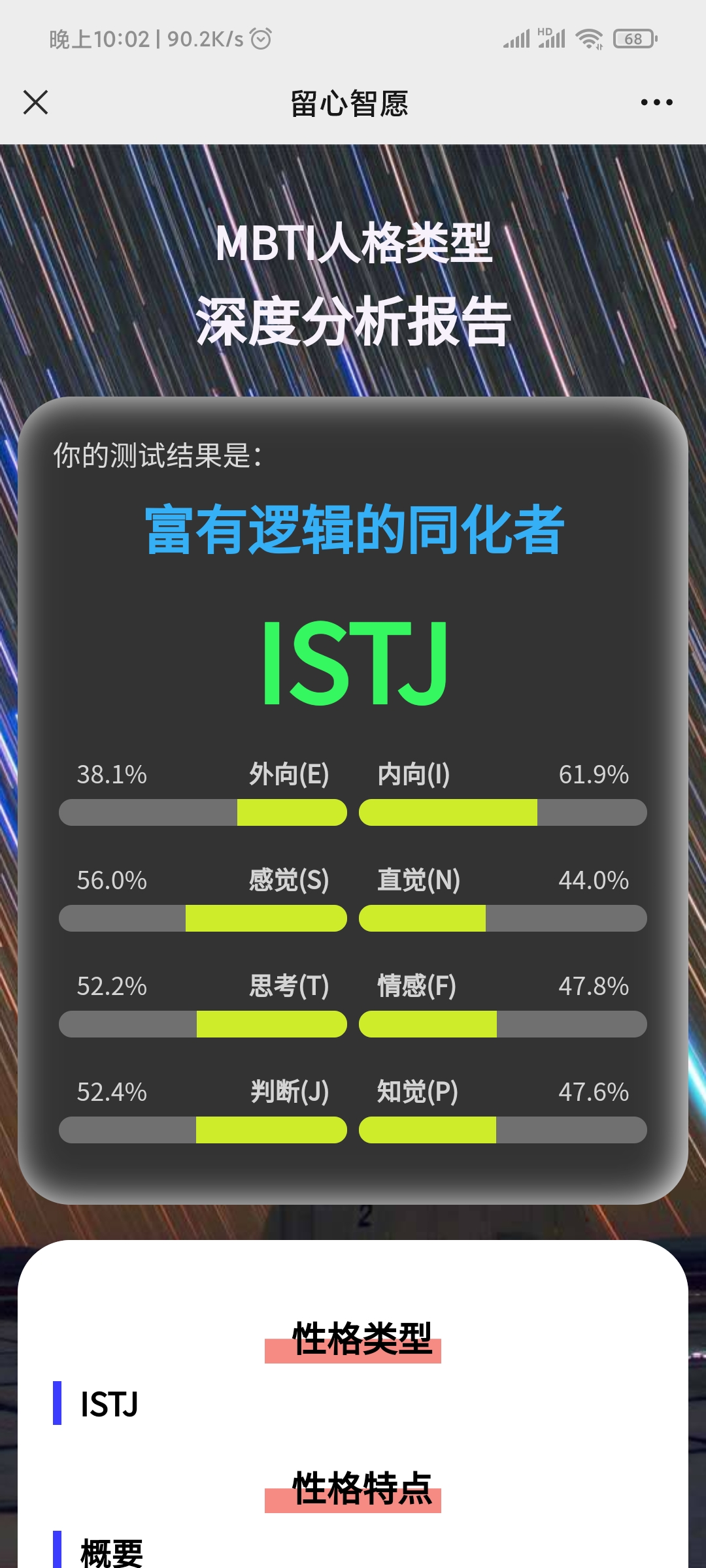 智愿-MBTI职业性格测试
