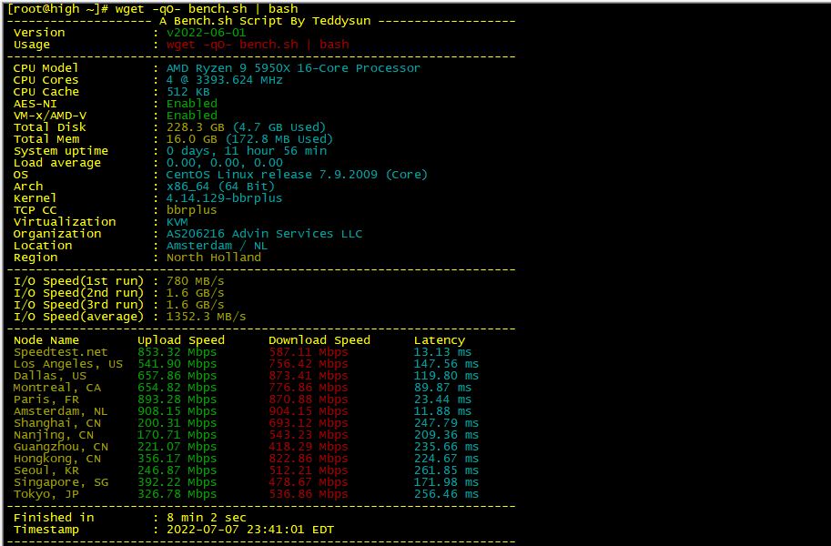 [交易VPS]  [出] advinservers 4C 16G 240 SSD主机！