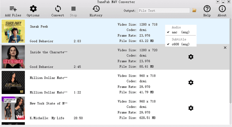 MuConvert M4V Converter (Mac) Screenshot