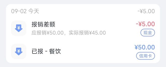 报销差额