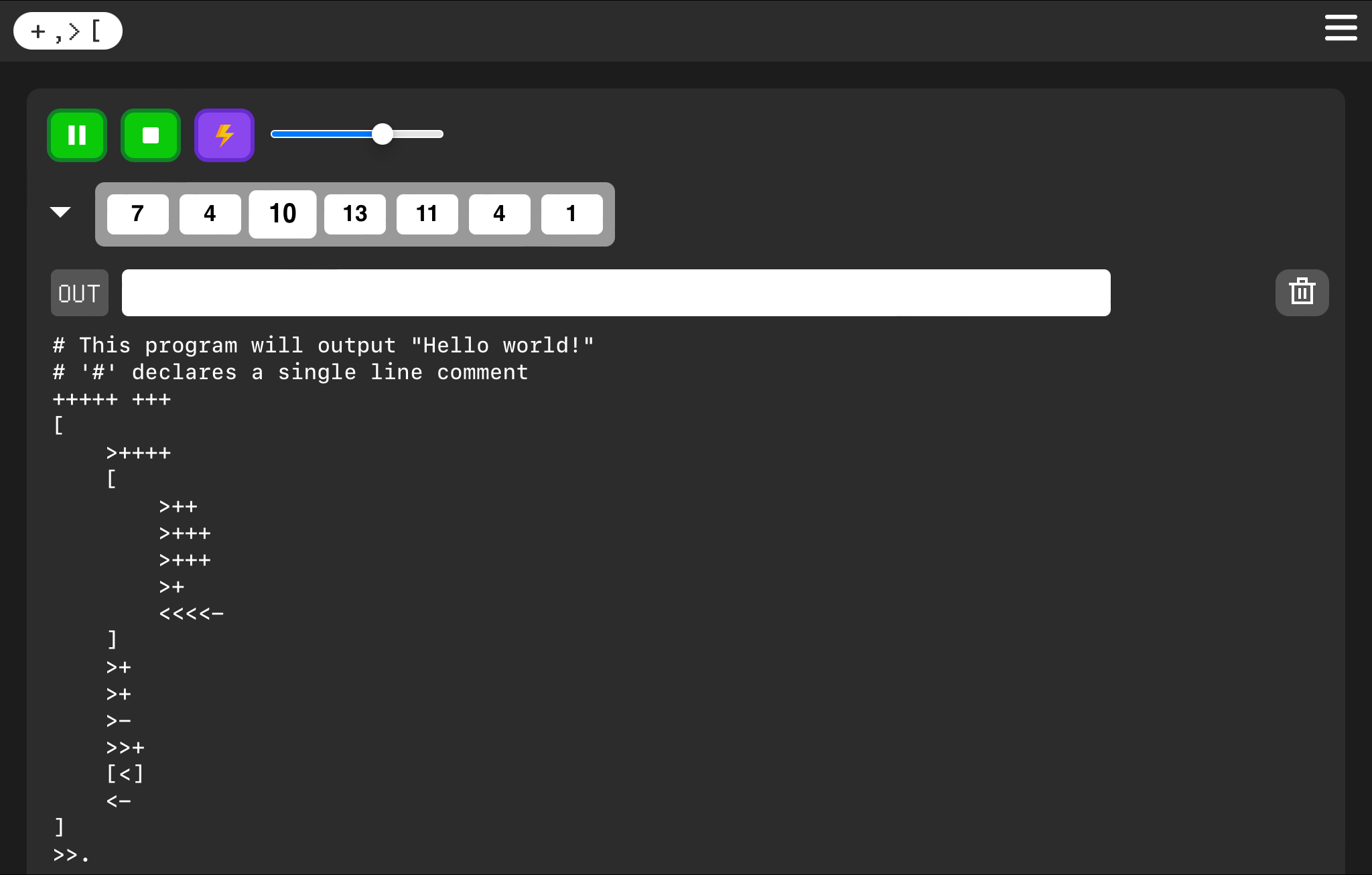 GitHub - zhangzheheng12345/visual-brainfuck-web: A visual brainfuck ...