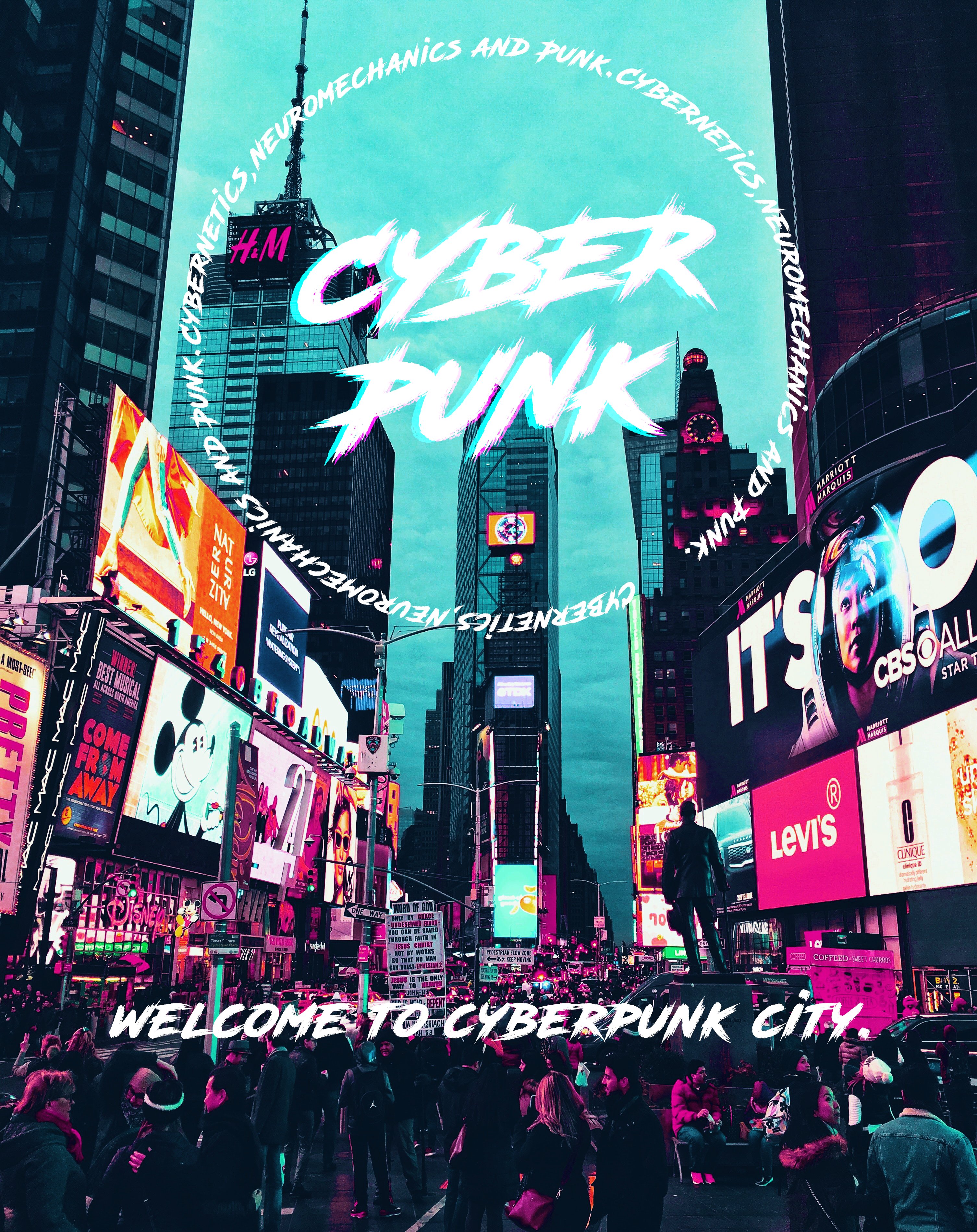 【PS】赛博朋克风格海报制作