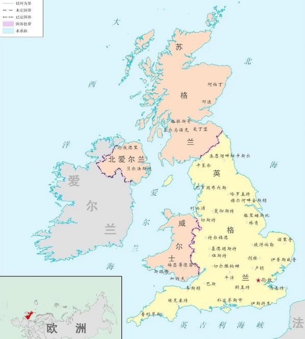 英国地图标识