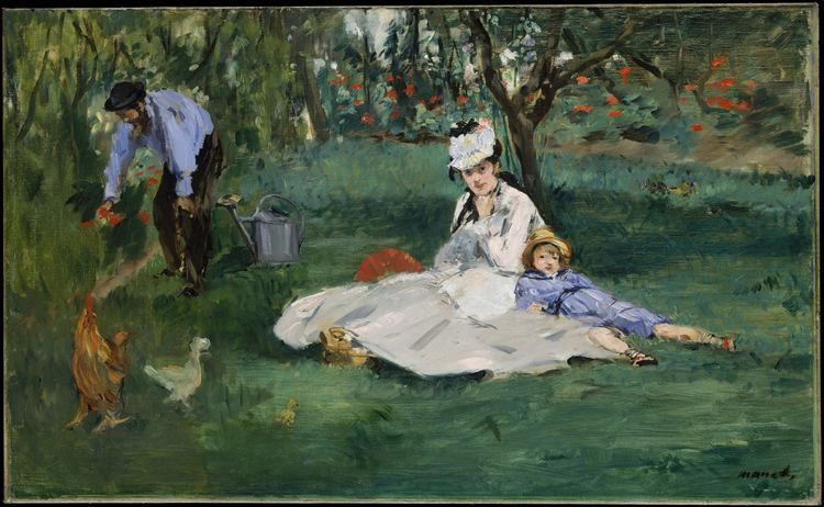 莫奈一家在阿让特伊的花园里The Monet family in their garden at Argenteuil