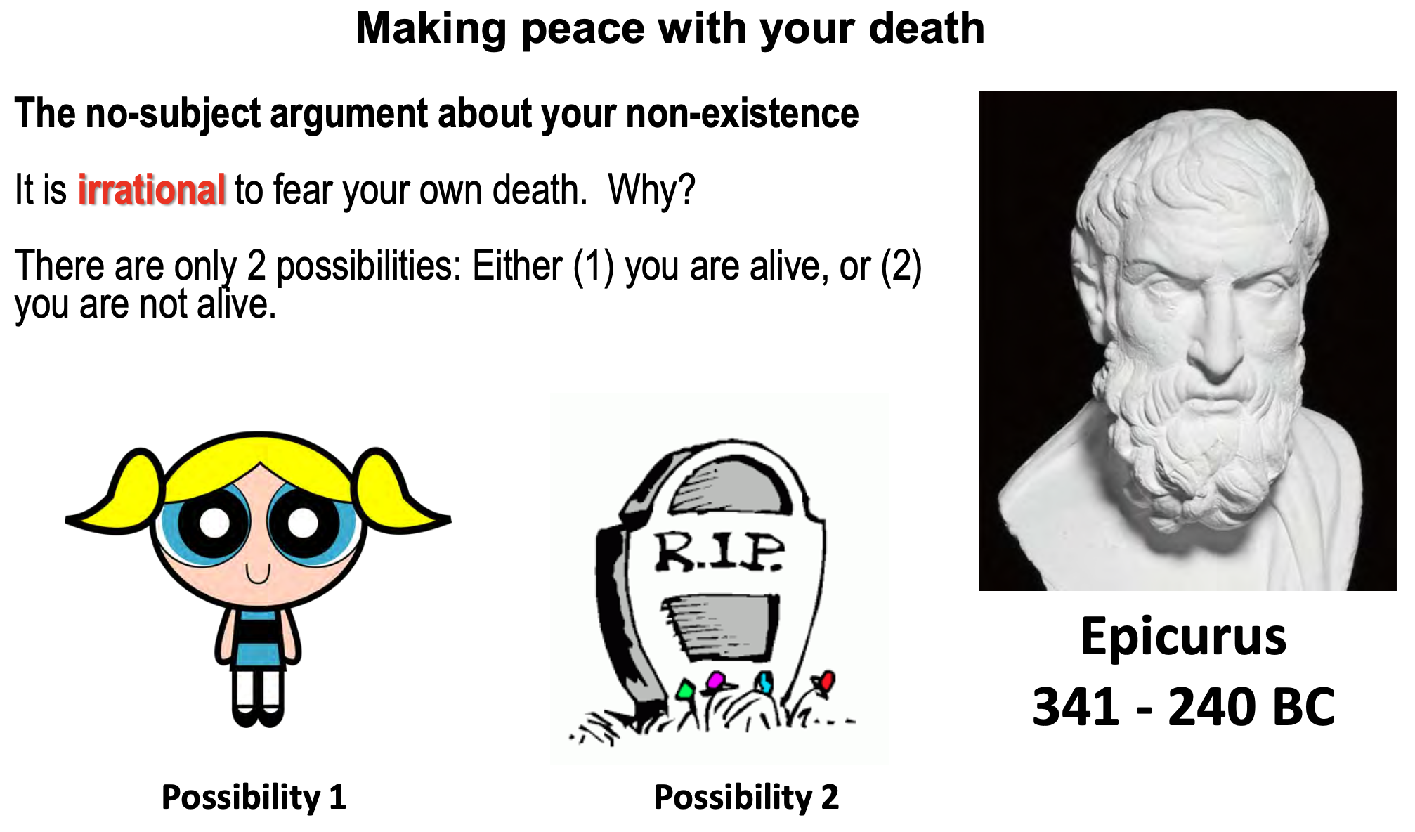 Making peace with your death